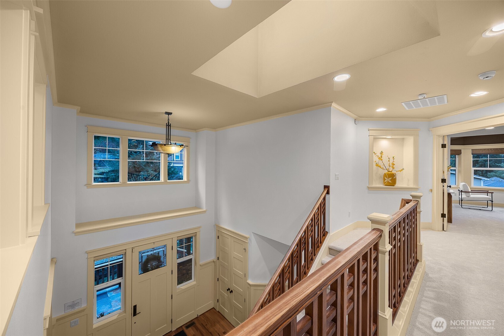Vaulted ceilings; skylights; gorgeous woodwork