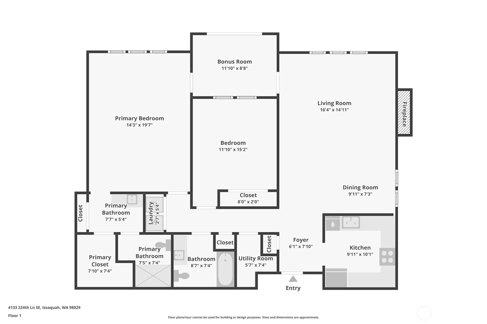 Floorplan for informational purposes only.