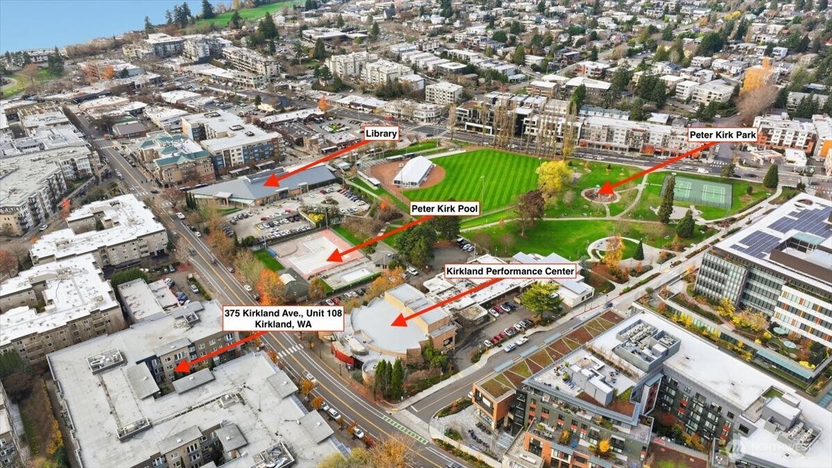 Right across from everything Kirkland has to offer.