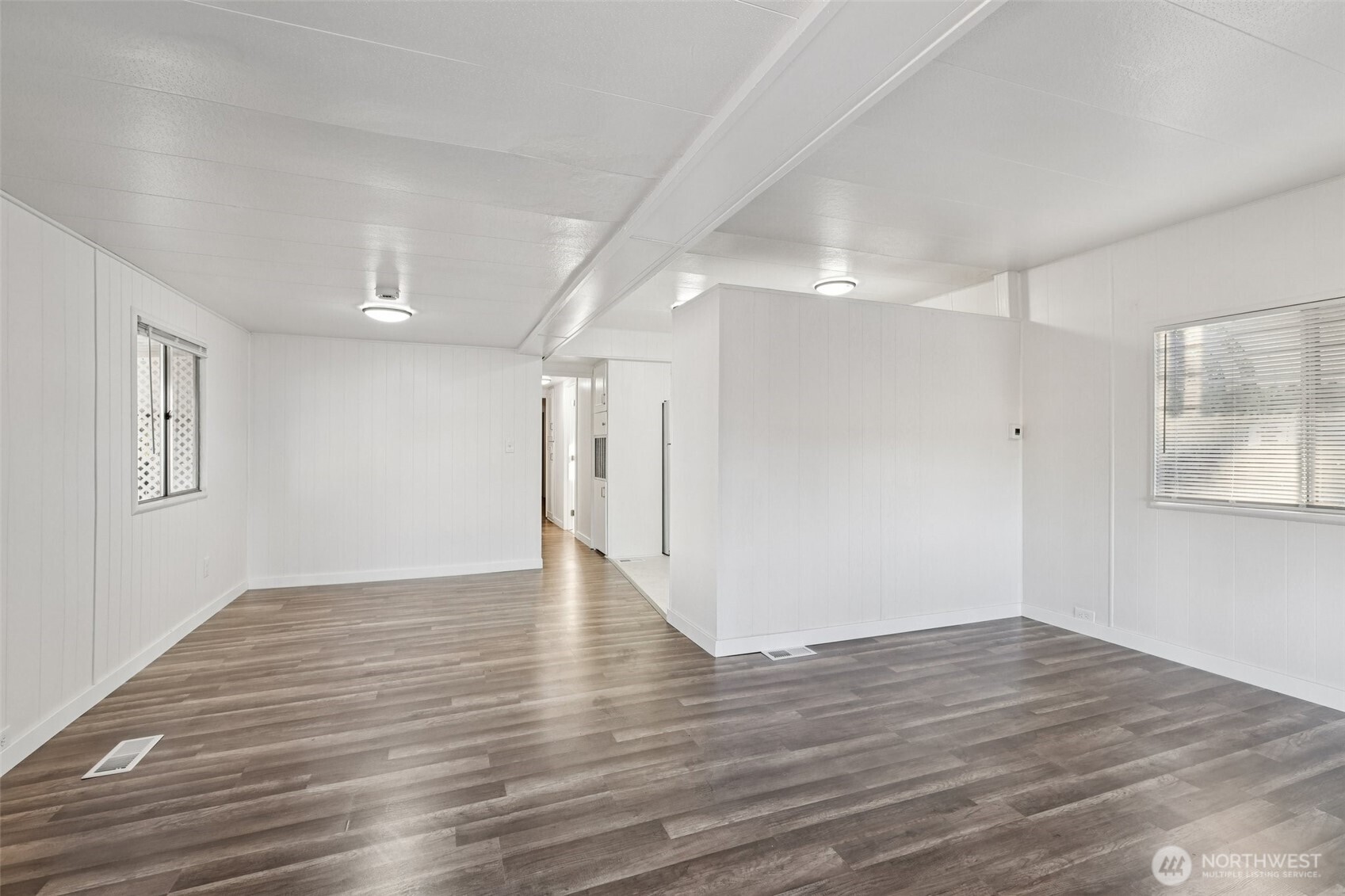 Open dining and living area with great natural light.