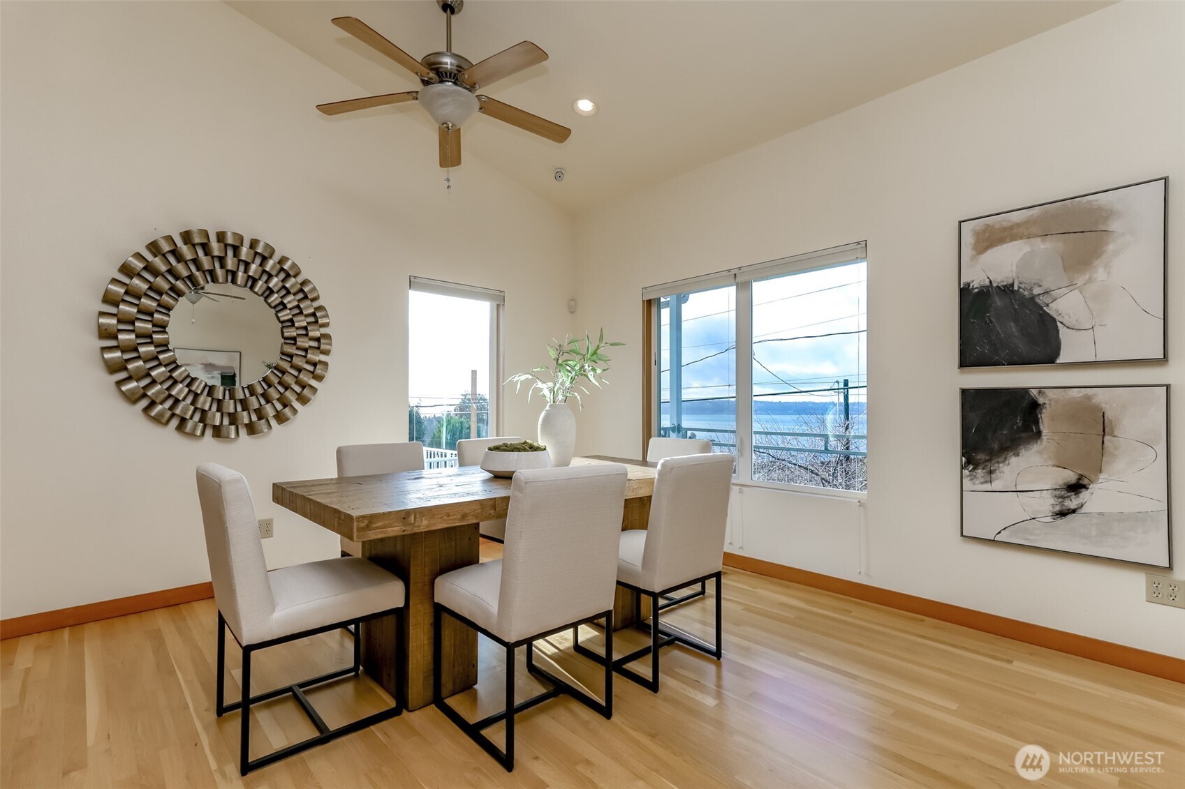 Bright Large kitchen with 2 ovens, new refrigerator and skylight.