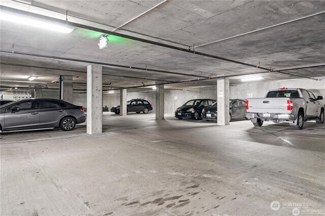 2 designated parking spaces (#76,77) + private storage in garage.