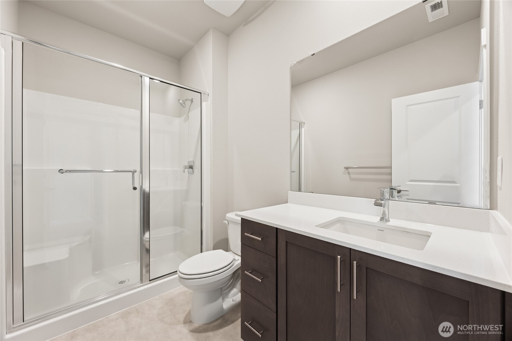 Main floor 3/4 bath, next to bedroom or den.