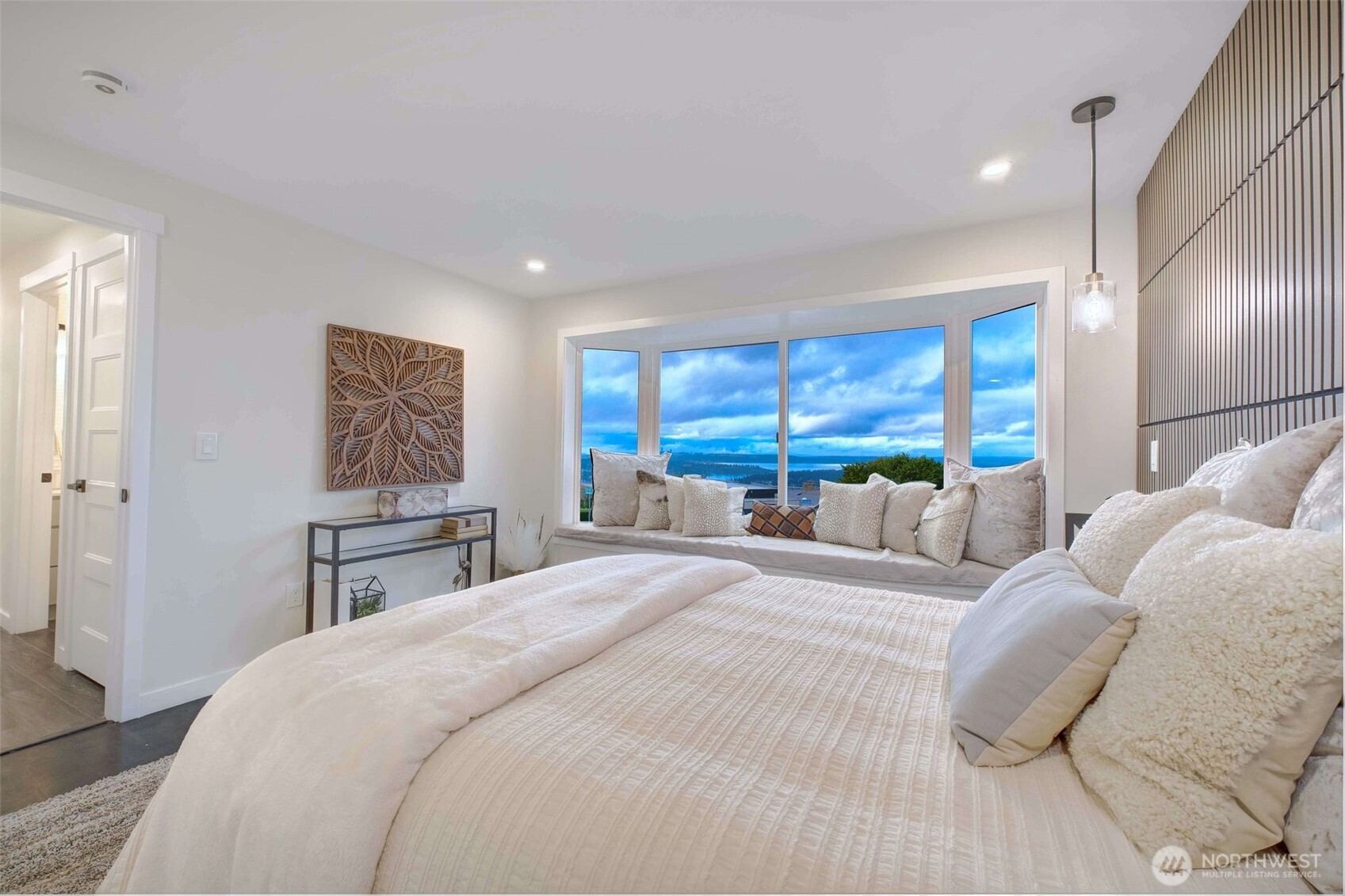 Views to the NW from the primary suite bay window