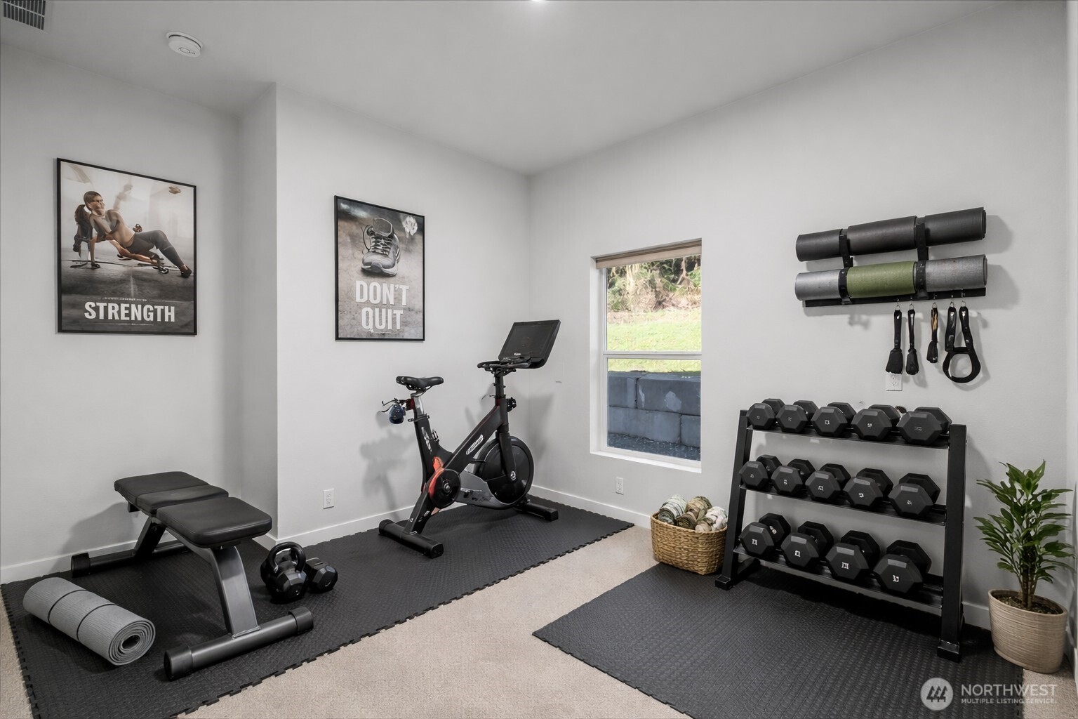 Bonus room off master bedroom. Virtually staged