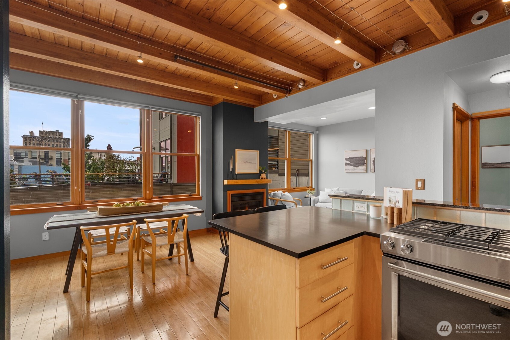 Dining area with panoramic views