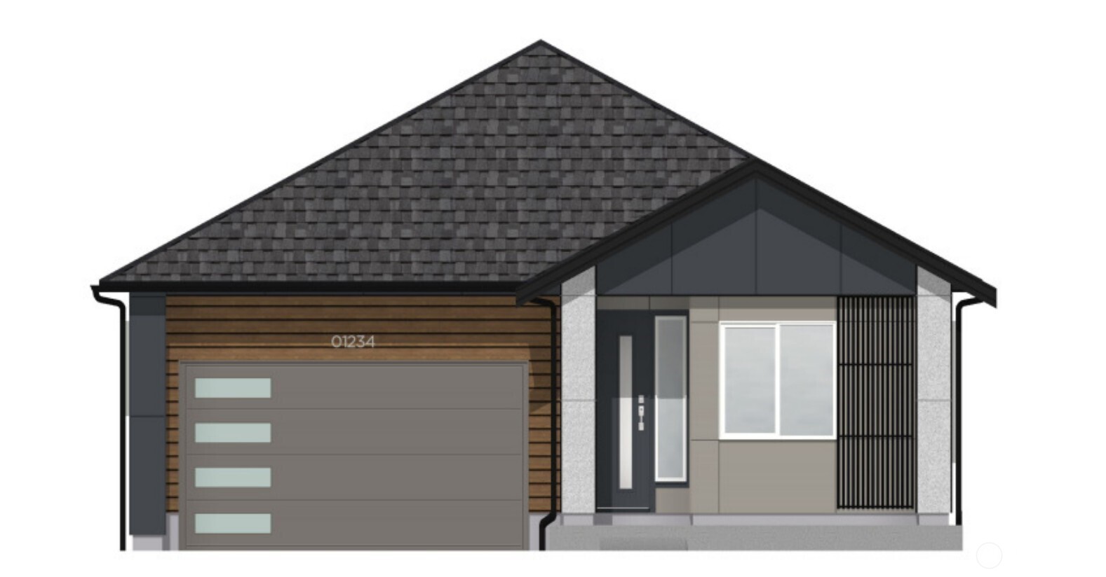 Rendering of home. Not actual home