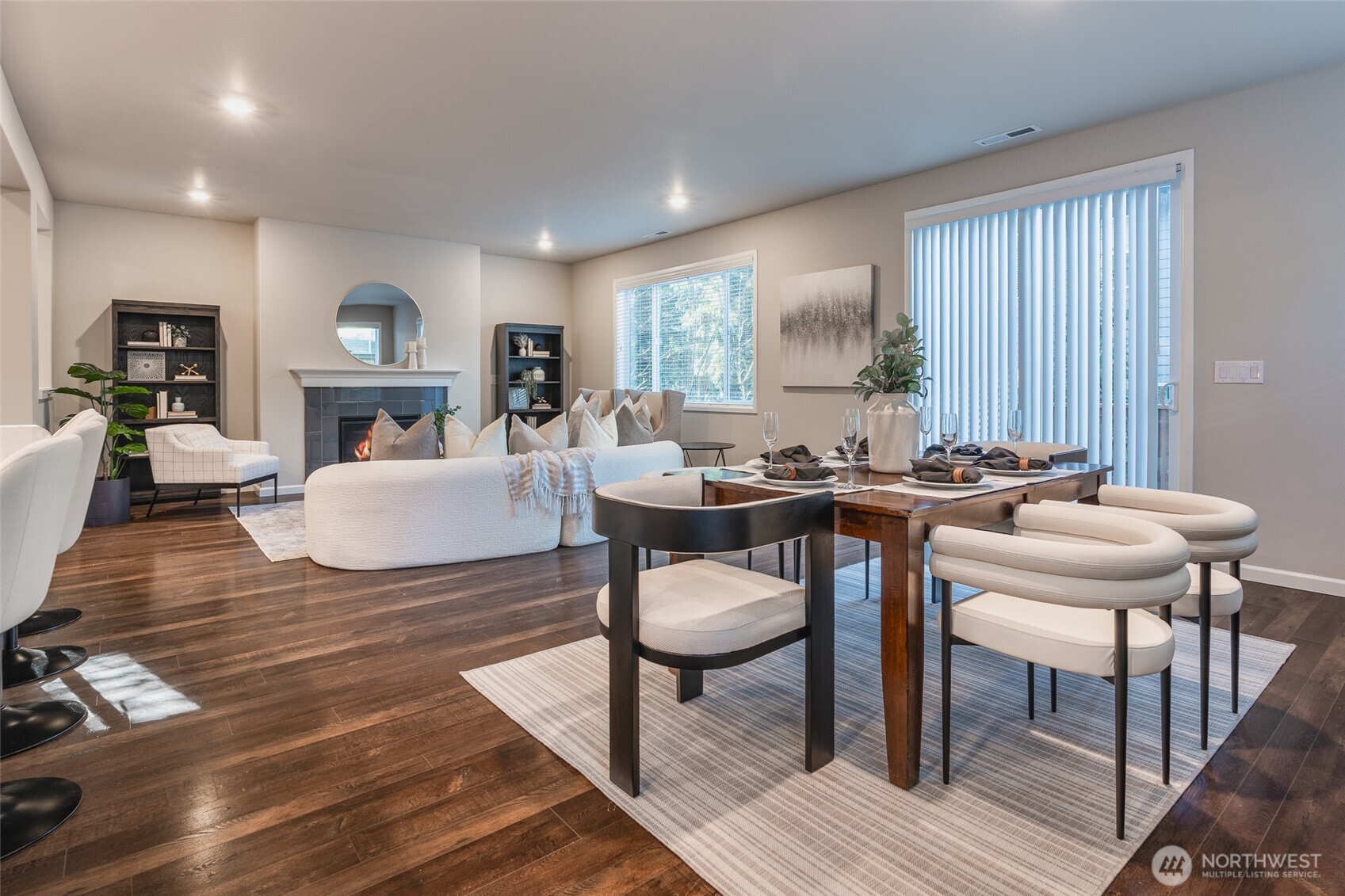 Spacious dining area