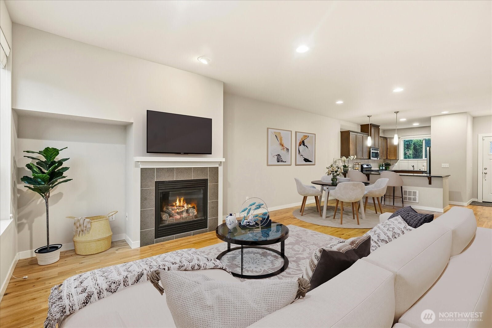 Great Room - Digitally staged