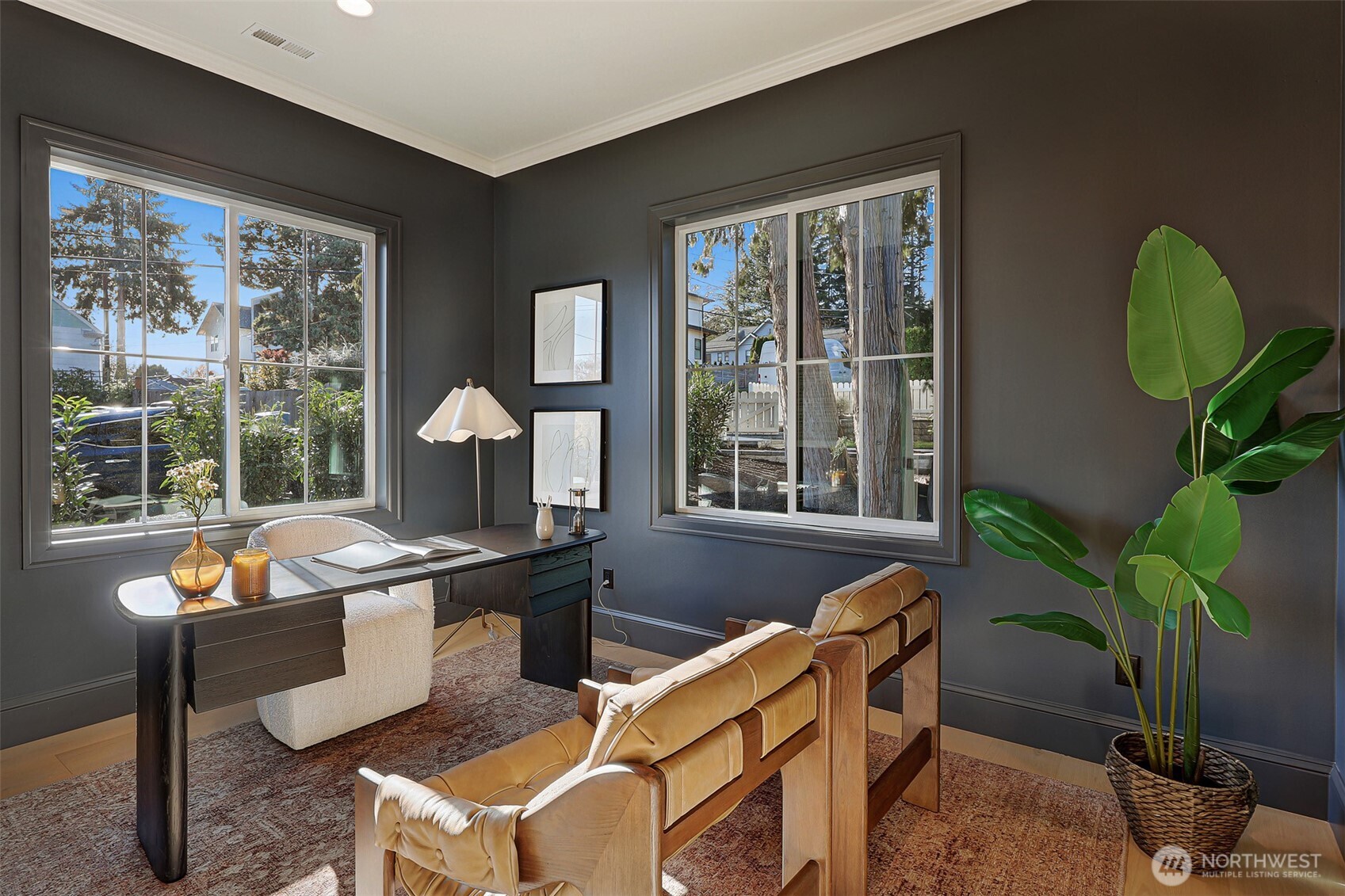 Main floor office with huge glass French doors includes closet (could be a 6th bedroom or guest room as well).