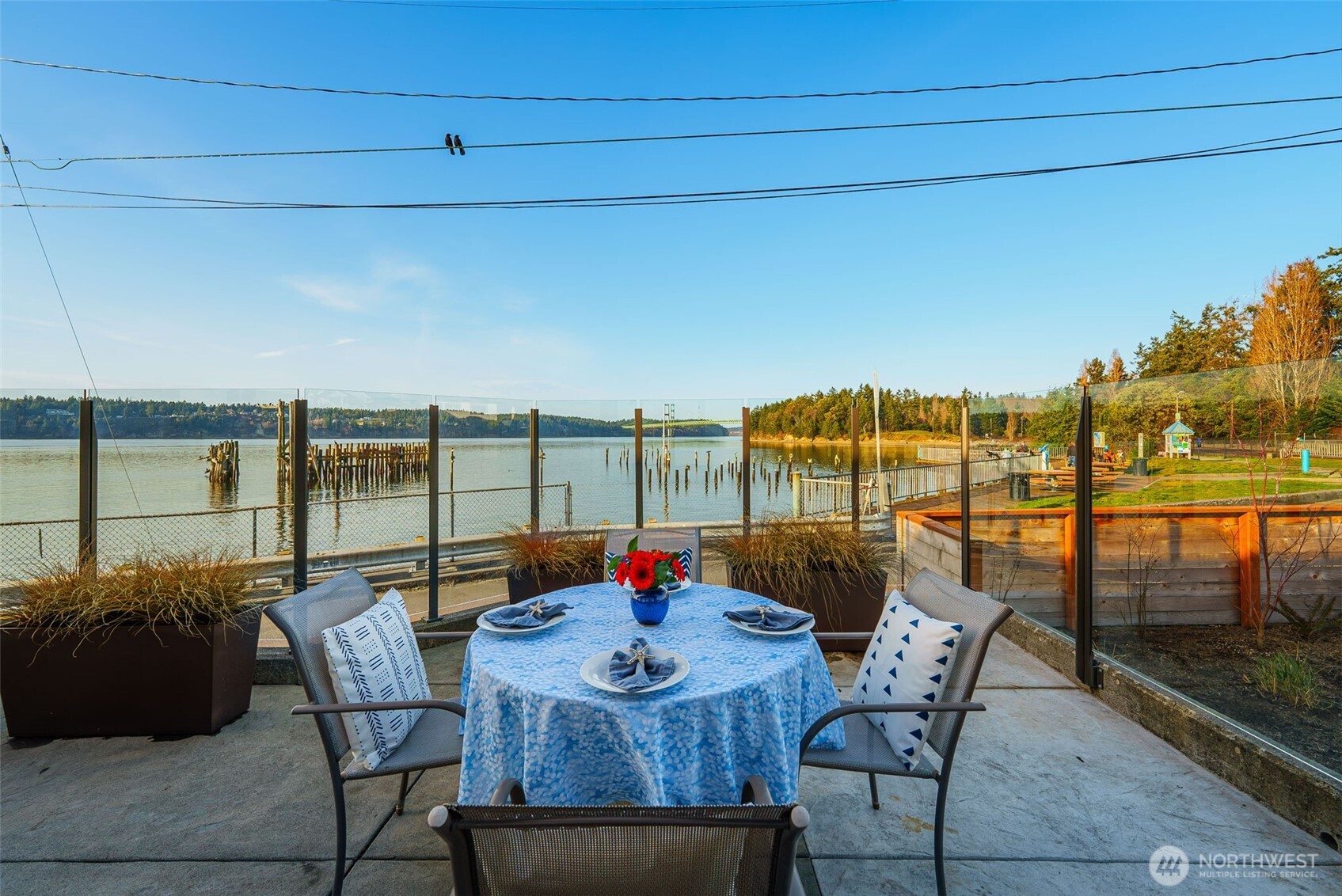 Patio off the kitchen. Enjoy morning coffee, dinner and entertaining your quests.