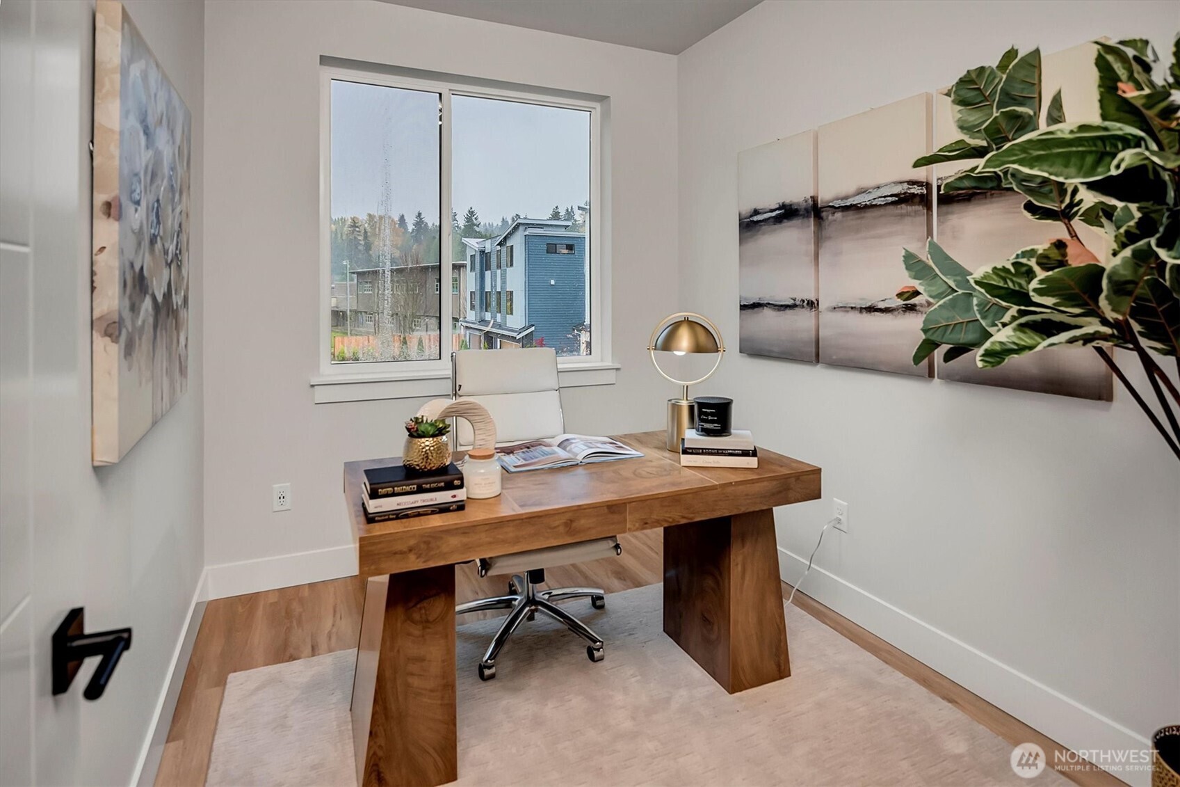 Generously sized home office on main level