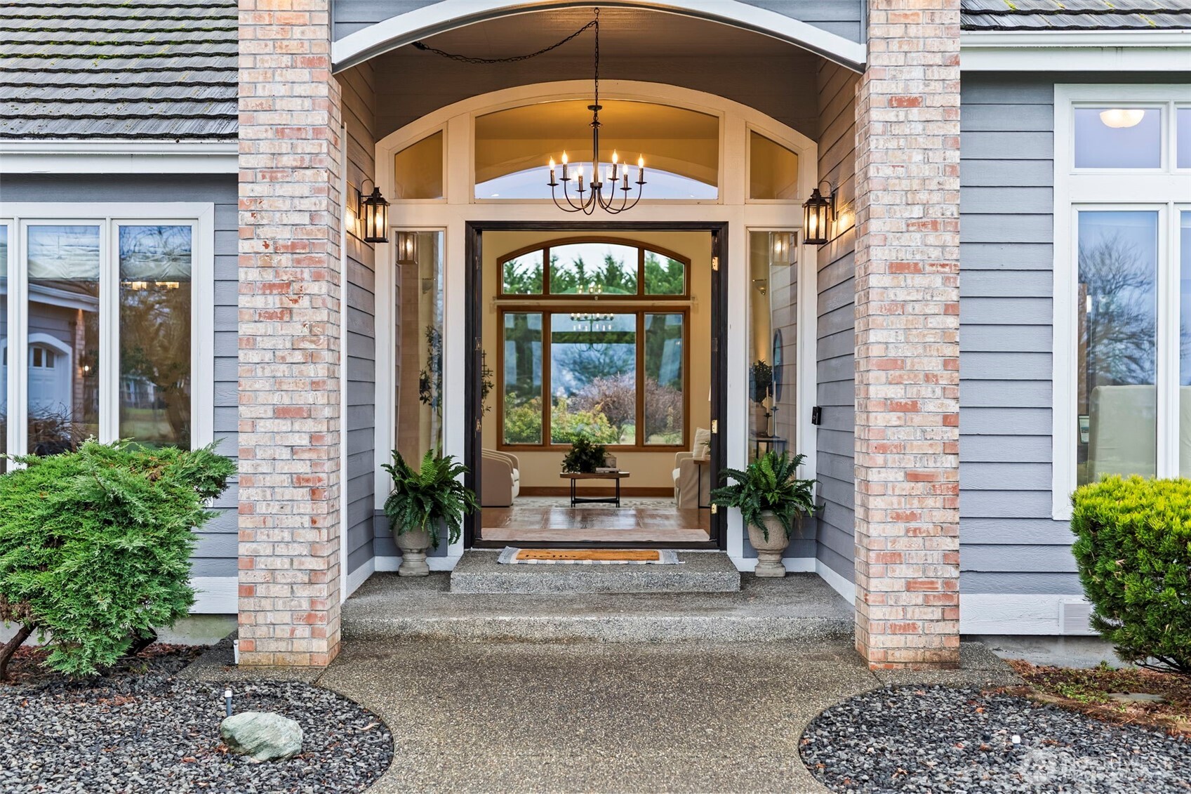 Double doors welcome you in...