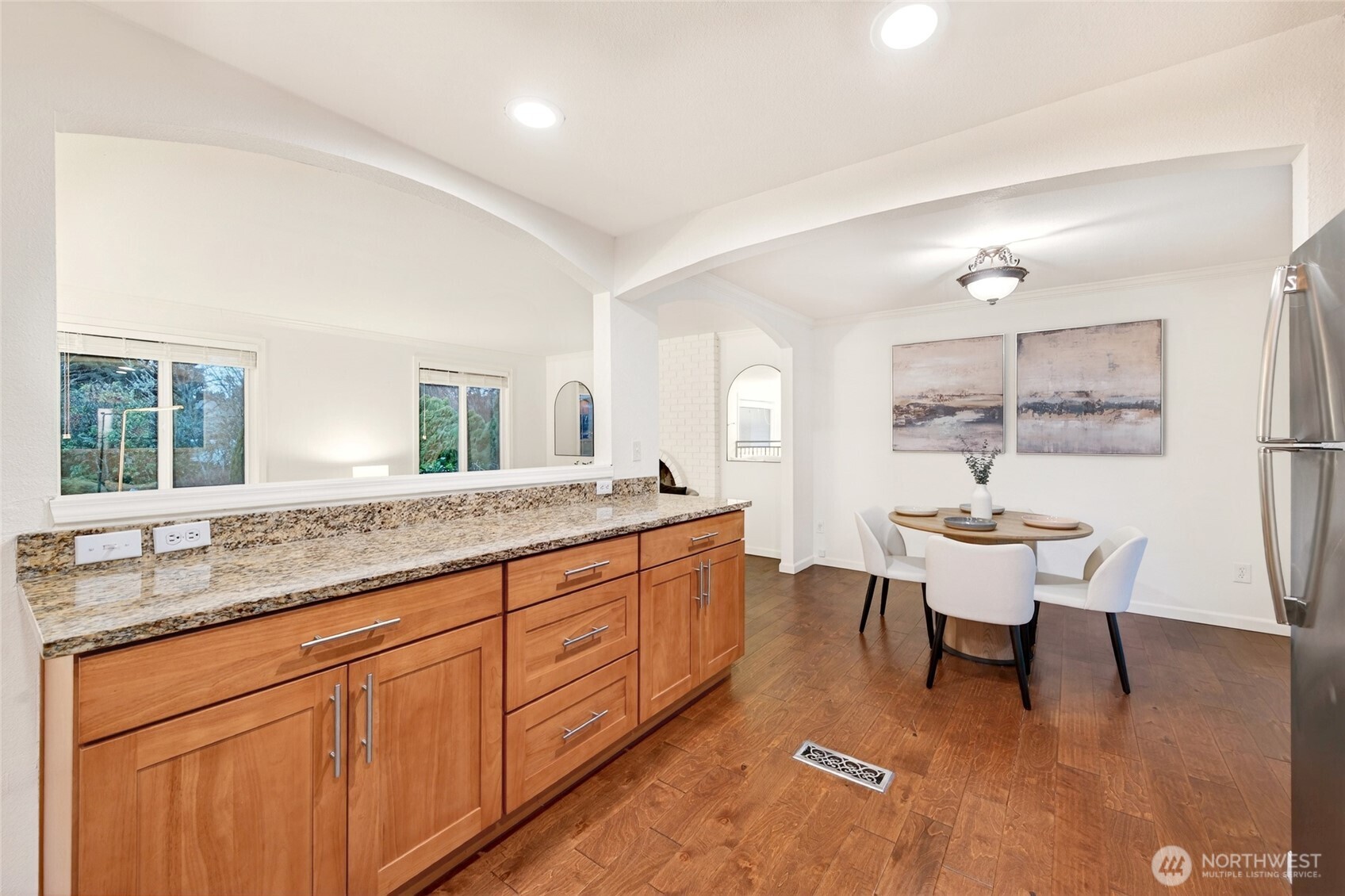 Kitchen has ample counter space