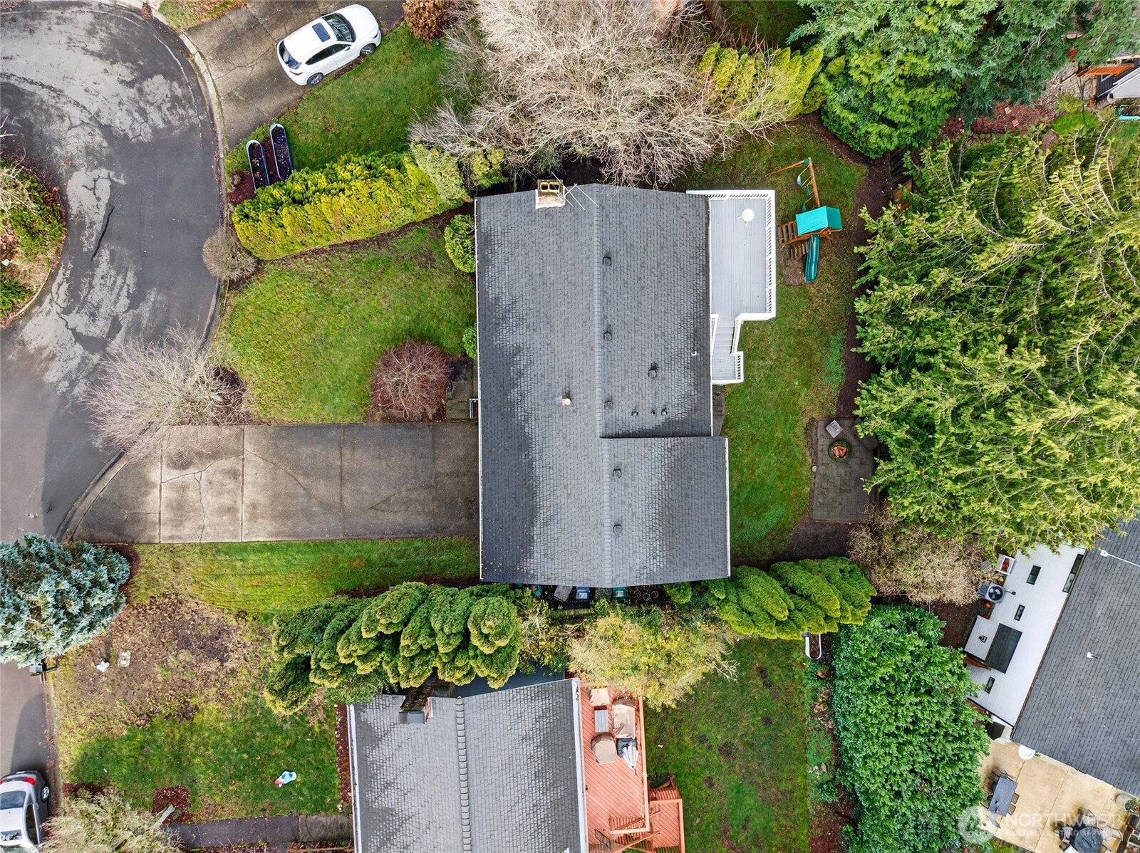 Bird's eye view of home