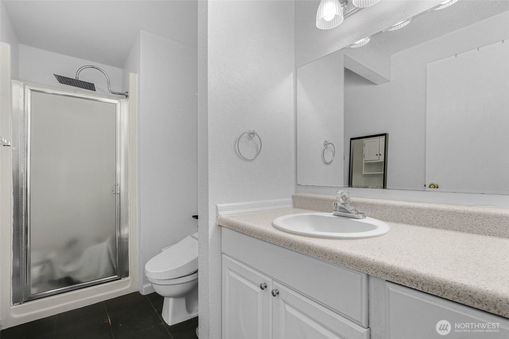 Private 3/4 bath off the primary bedroom