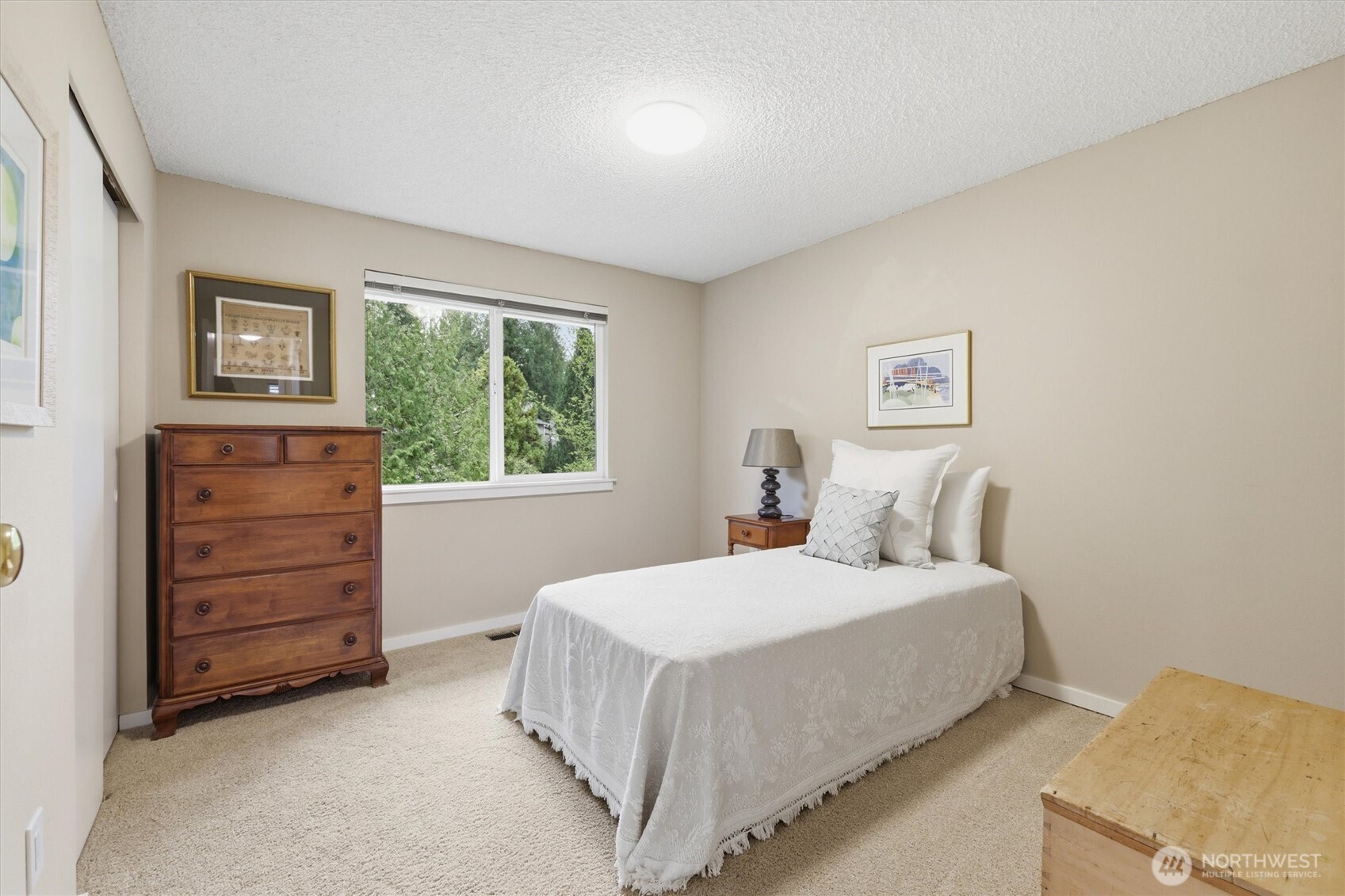 Bedroom number 3 upstairs. This home is zoned to the award-wining Lake Washington School District.