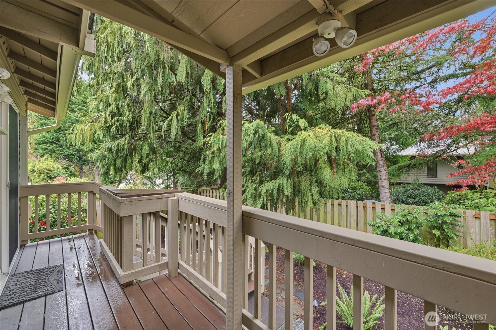 The private yard has been professionally landscaped and beautifully maintained throughout the years.  The water feature is stunning!