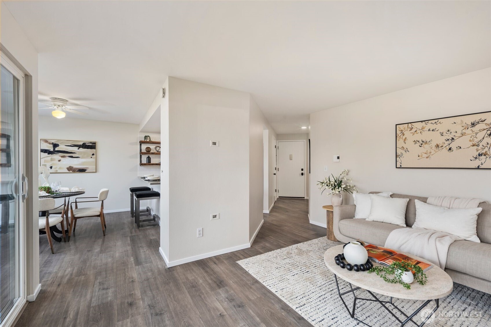 Easy living main floor unit with open living concept.