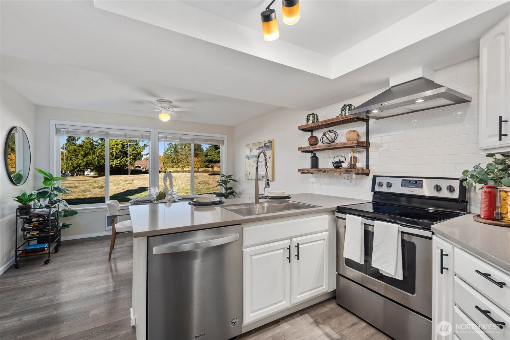 Updated kitchen with new appliances and plenty of space for entertaining.