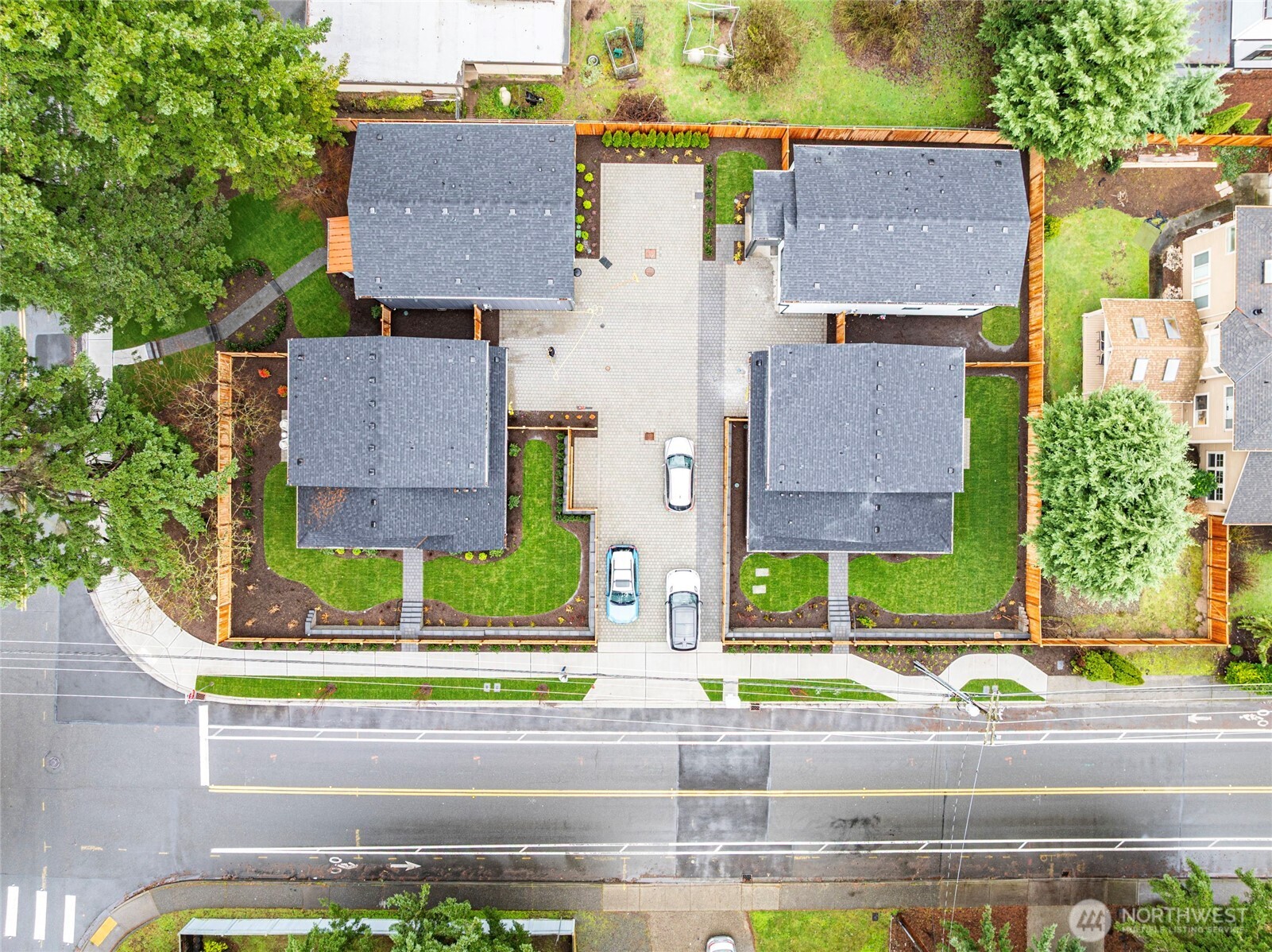 Overhead view of Woods Cottage's at Forbes Creek