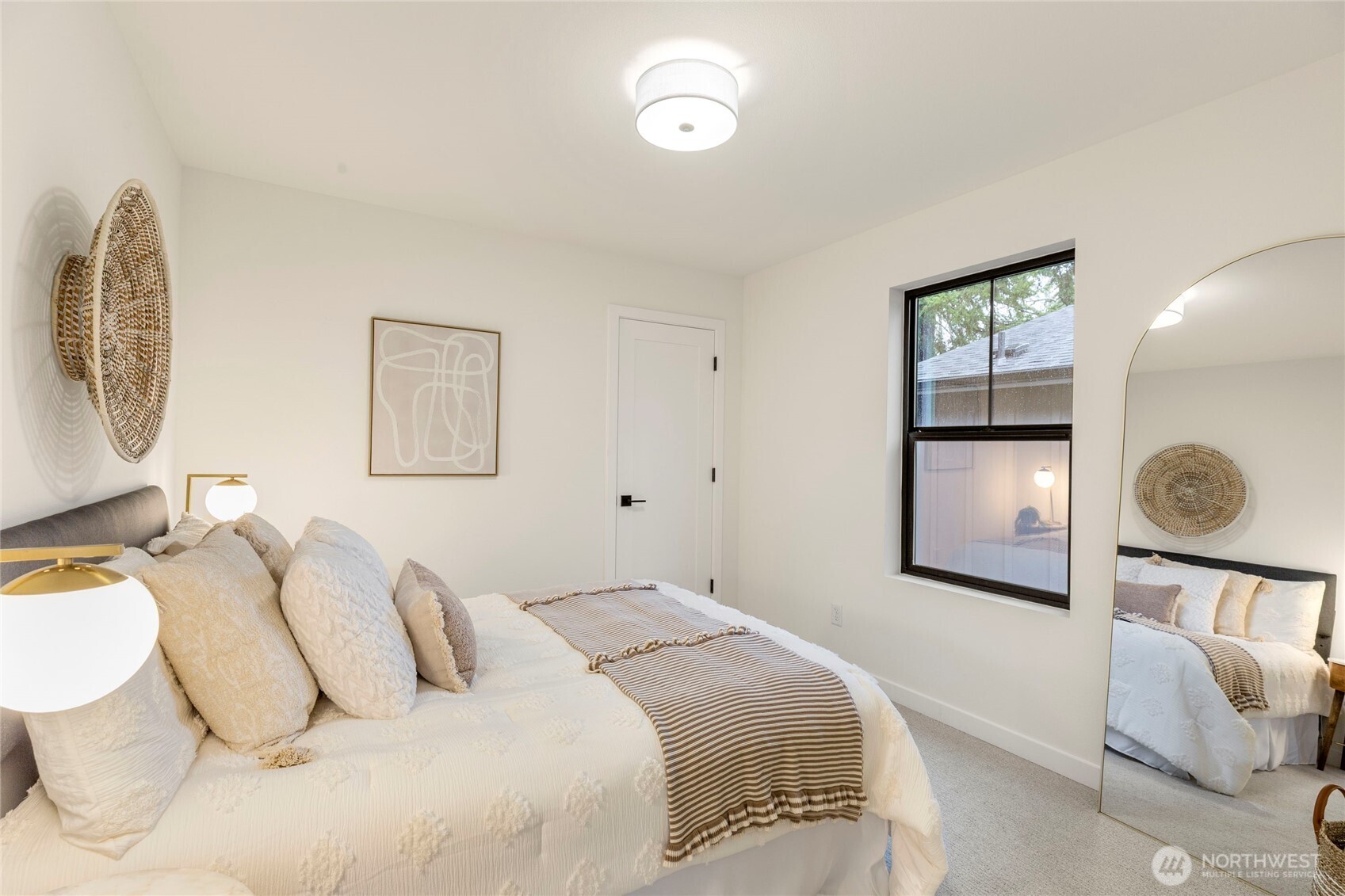 Upstairs bedroom with walk-in closet.