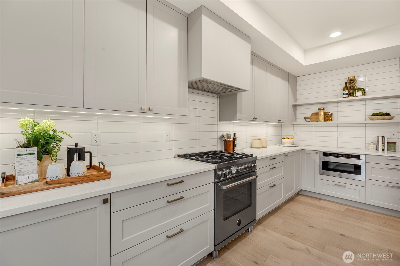 Lots of cabinet and drawer space in the kitchen.