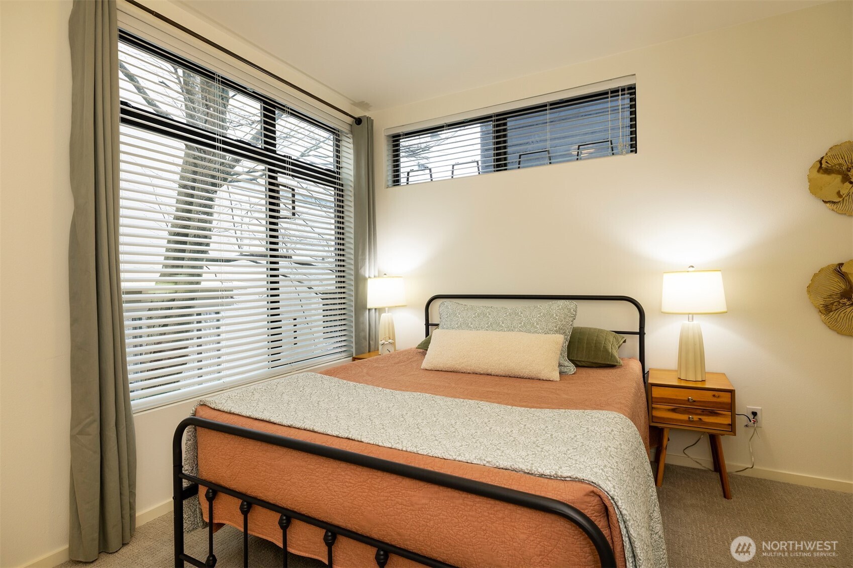 2nd floor bedroom with lots of windows & natural light.