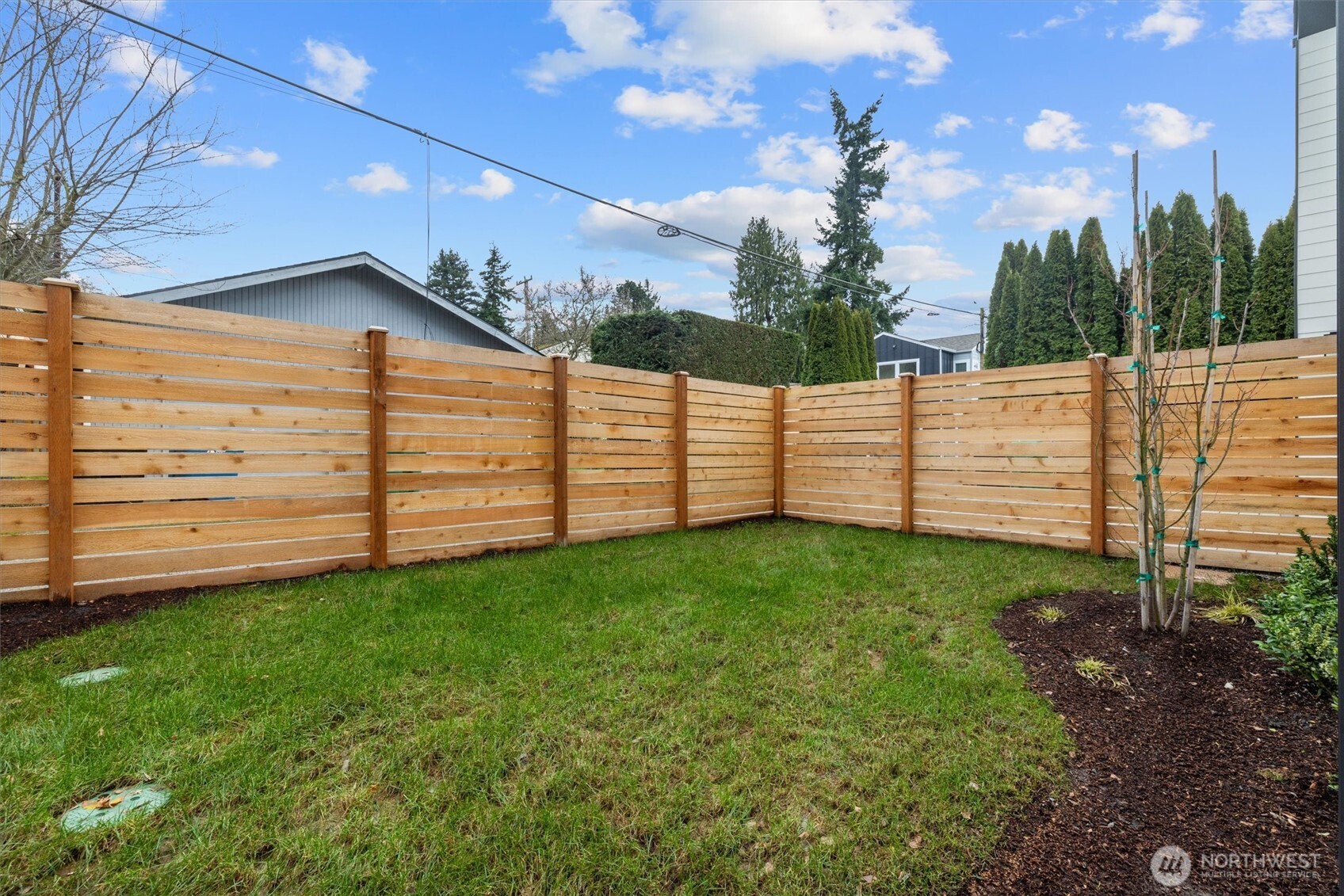 Sizable yard is fully fenced