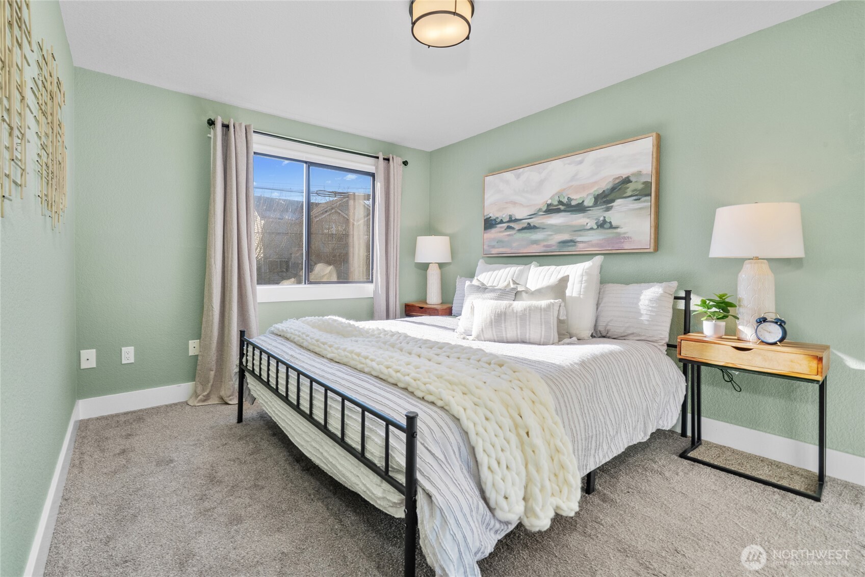 Primary bedroom- plenty of space for a king sized bed!