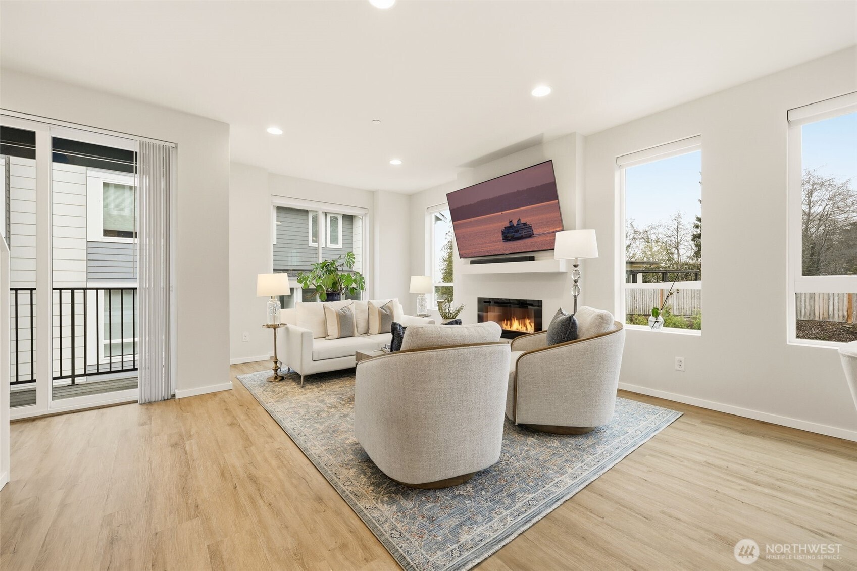 Pocket office space tucked neatly off the main living area.