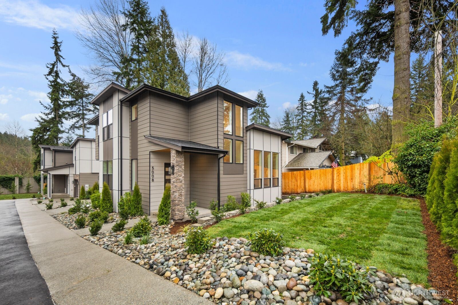 Each cottage features its own private yard.