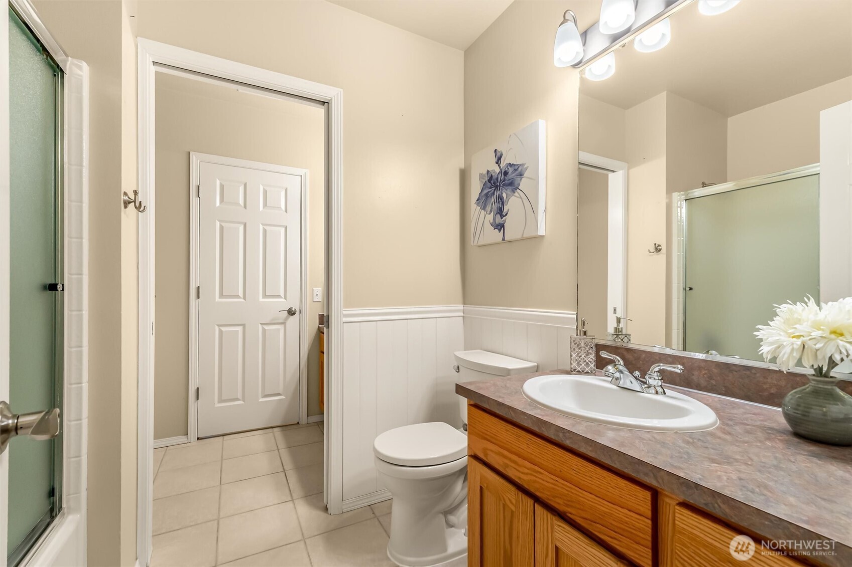 Extra large media room, with bar, gas fireplace and gaming area.