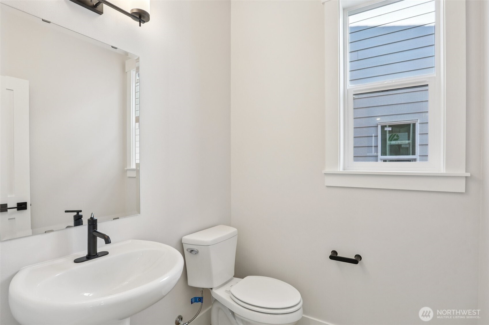 Powder room on main level.