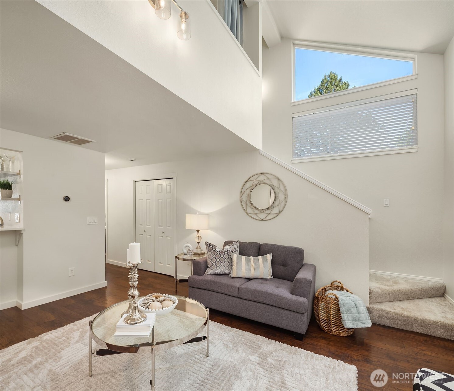 Bright and airy atmosphere with vaulted ceilings.