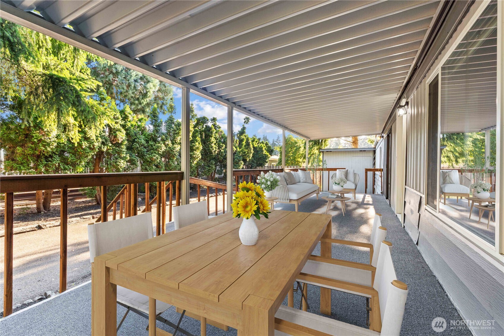 Virtally Staged front porch