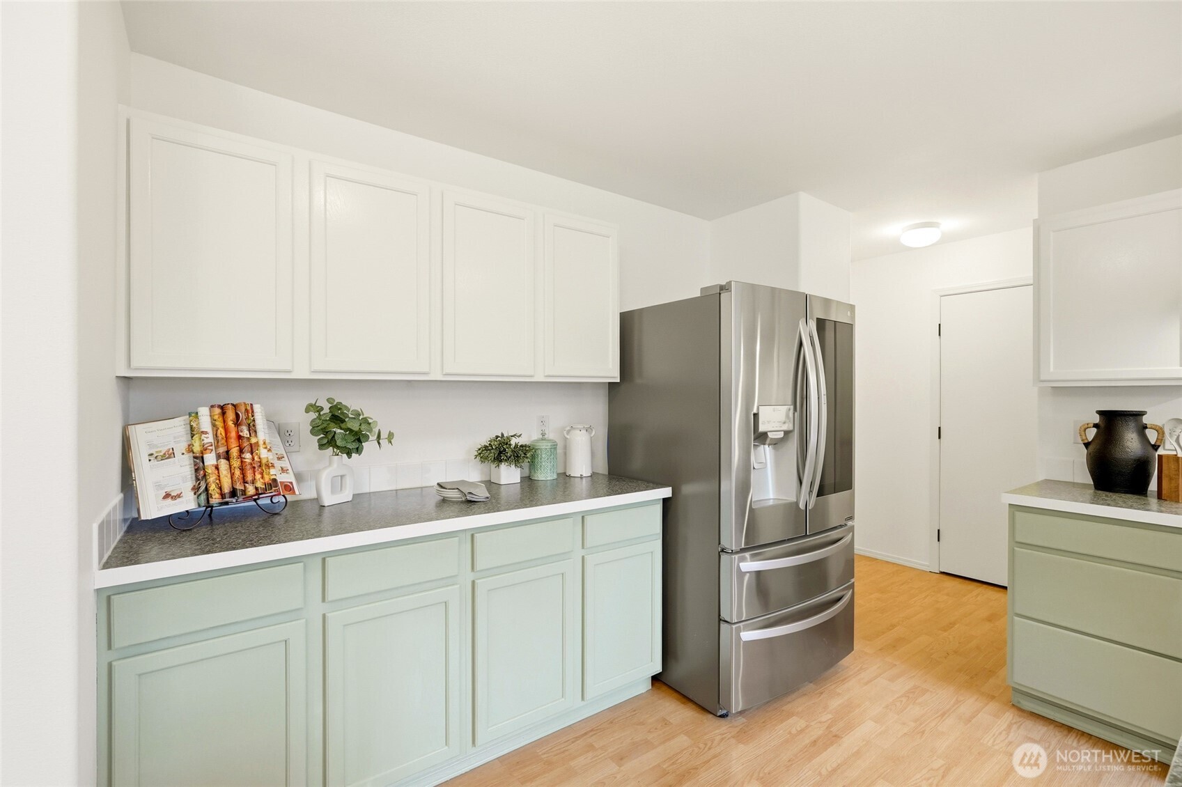 Abundant cabinet storage and generous counter space for the chef of the household