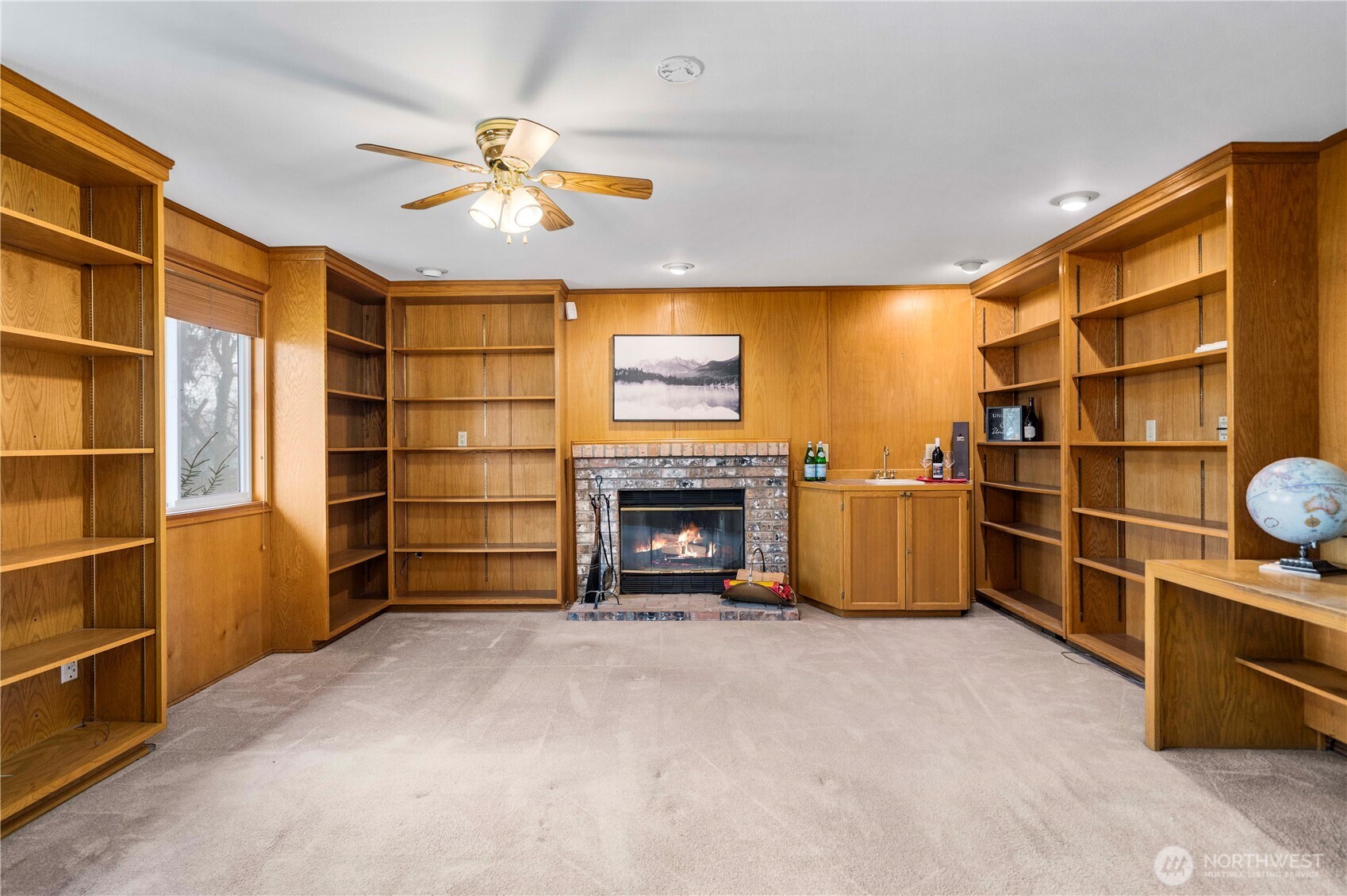 And then there is also this Large ~16x20 Bonus Room with Endless Possibilities. Game Room, Home Theater, Library, Office, Home Gym, Pool Table? Whatever suits your needs! That is Fireplace #3 and the sink area could be a wet bar in your “fun” room!