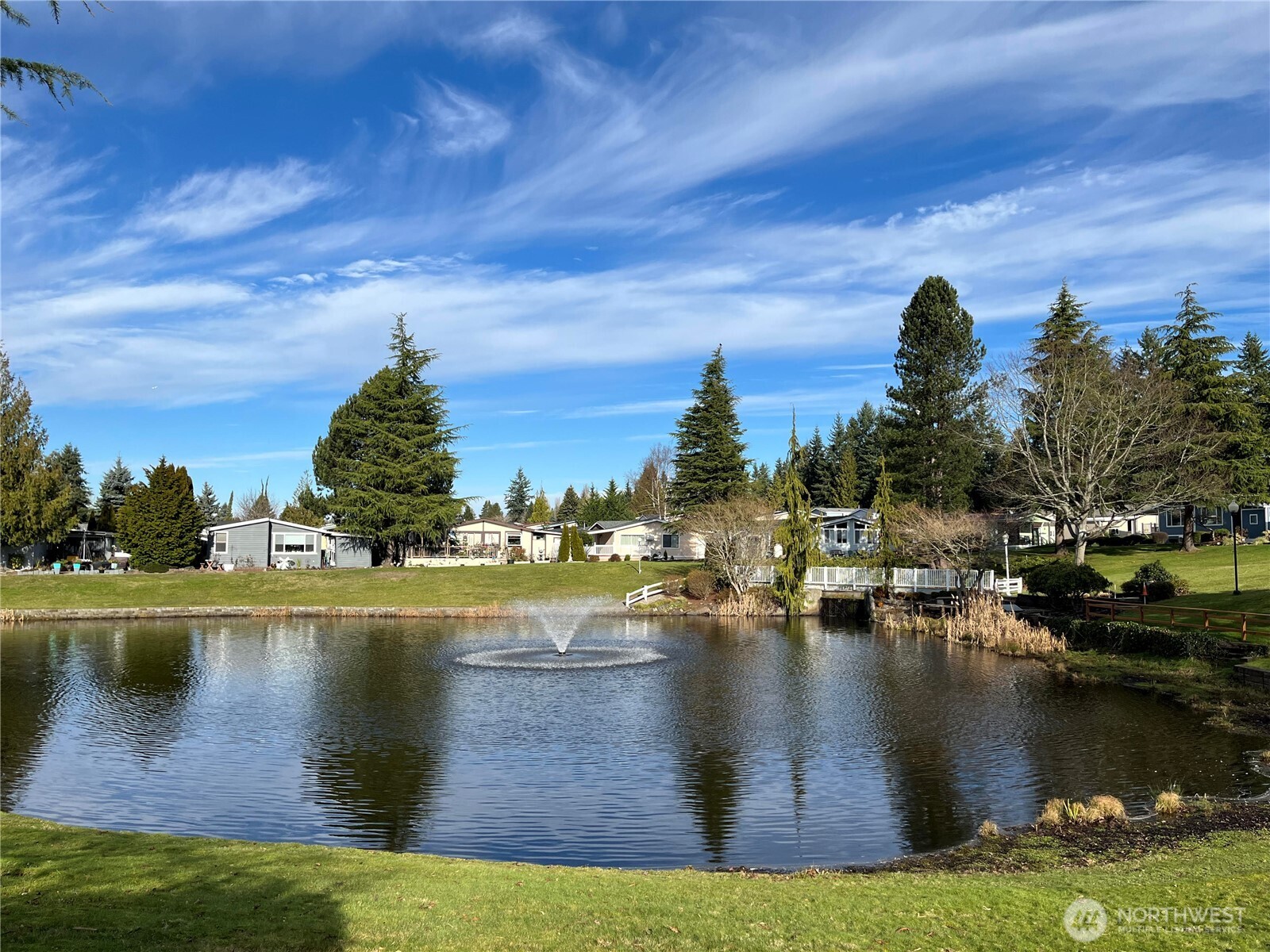 Looking towards the pond from the Clubhouse