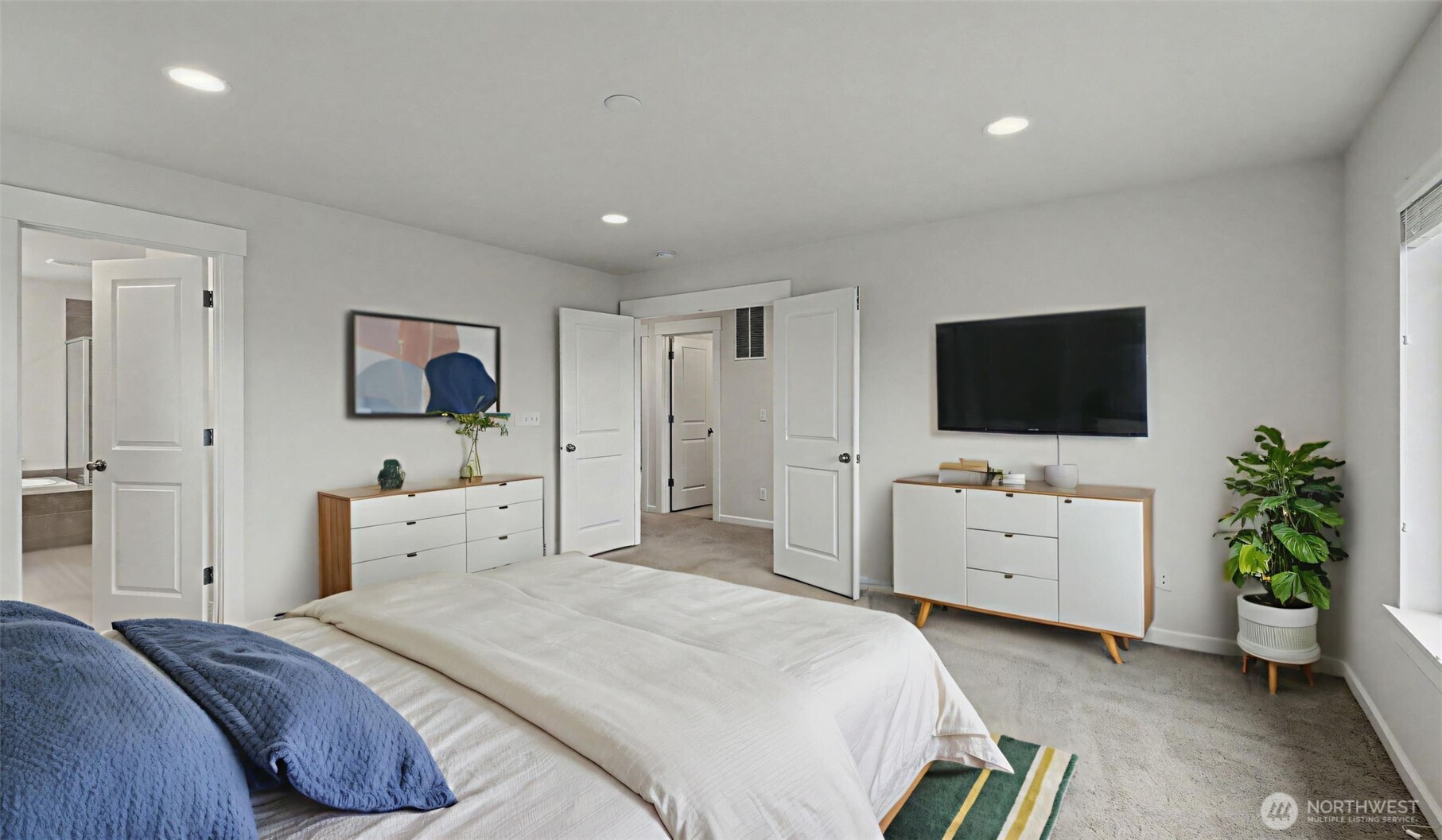 Primary bedroom at a different angle.