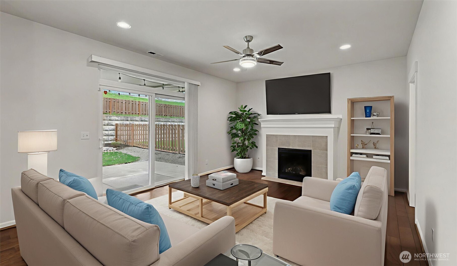 Great room with gas fireplace!