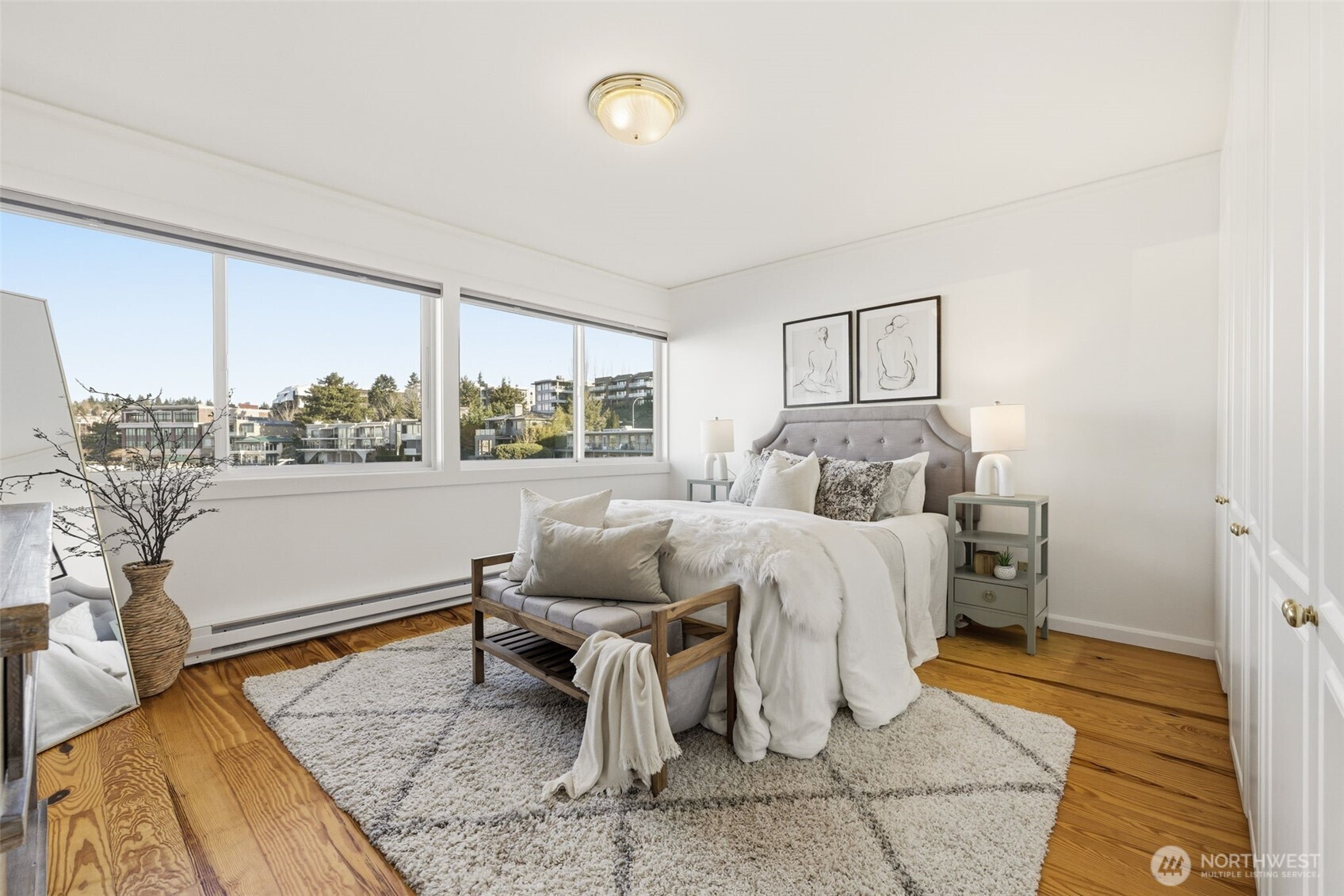 The bedroom — calm, comfortable, and serene