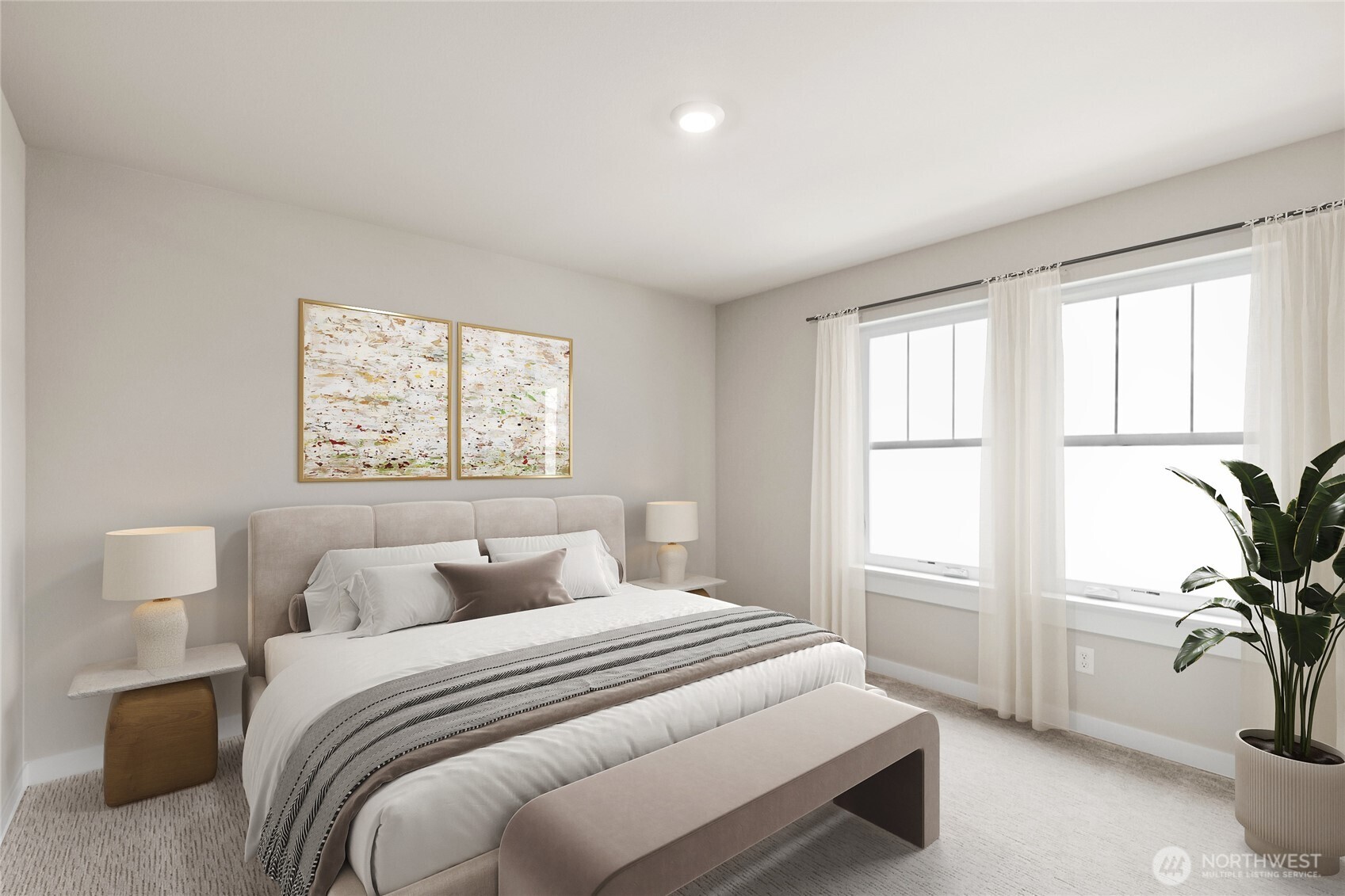 Primary Bedroom - Virtually staged.