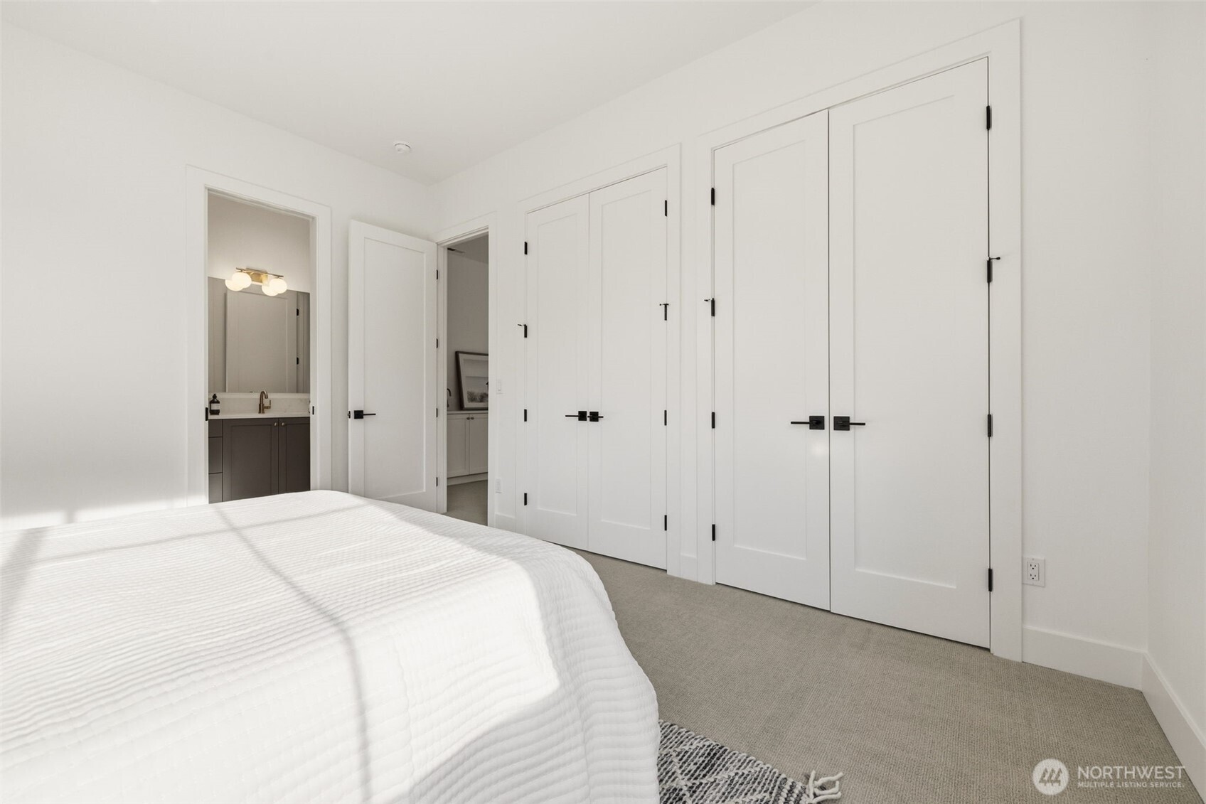 Lower level bedroom offers even more storage