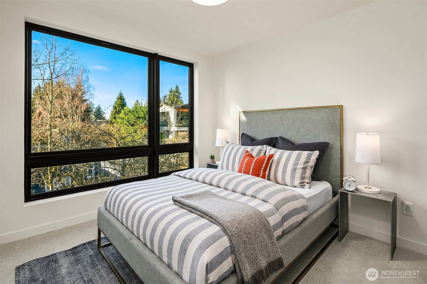 Private roof top decks with glass railings, Timbertech decking and exterior lighting