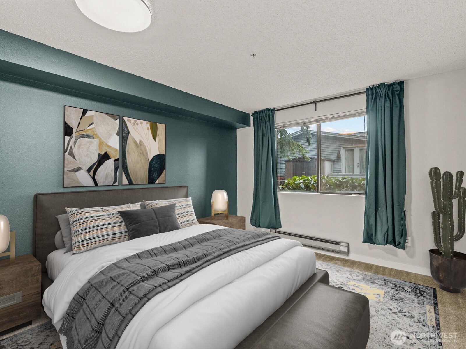 Large bedroom with room for king sized bed.