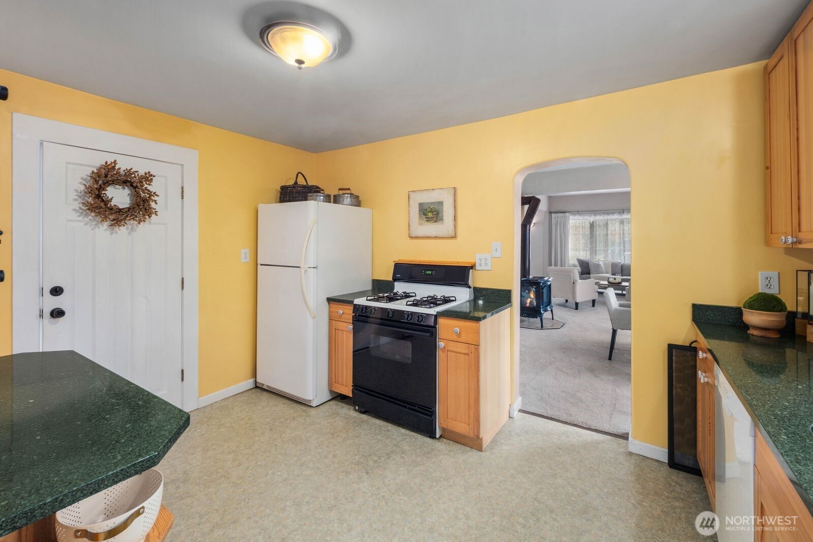 Door off the kitchen leads into the laundry/mud room.