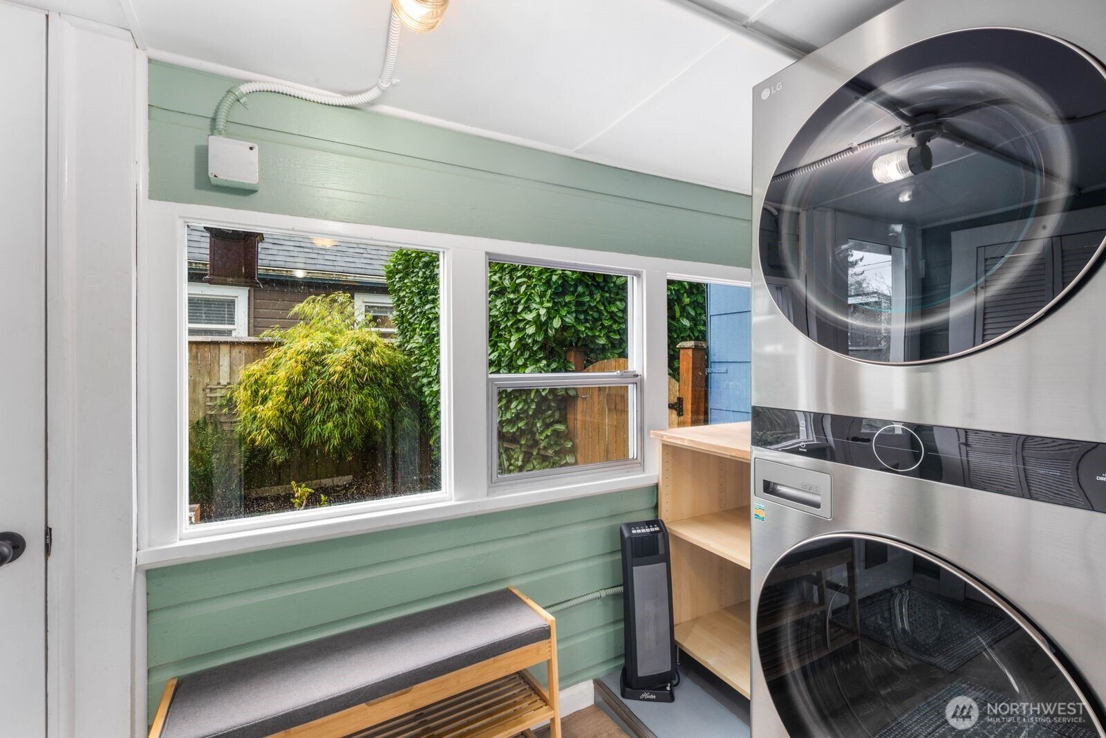 Laundry and mud room just off of the kitchen.