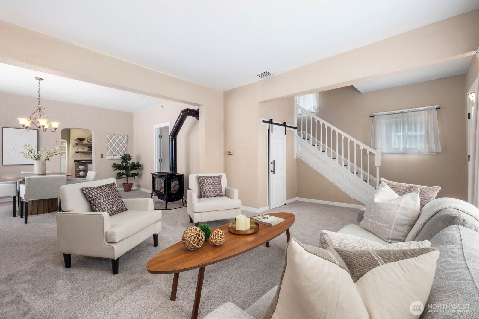 Gas stove warms your home and creates a peaceful ambiance.