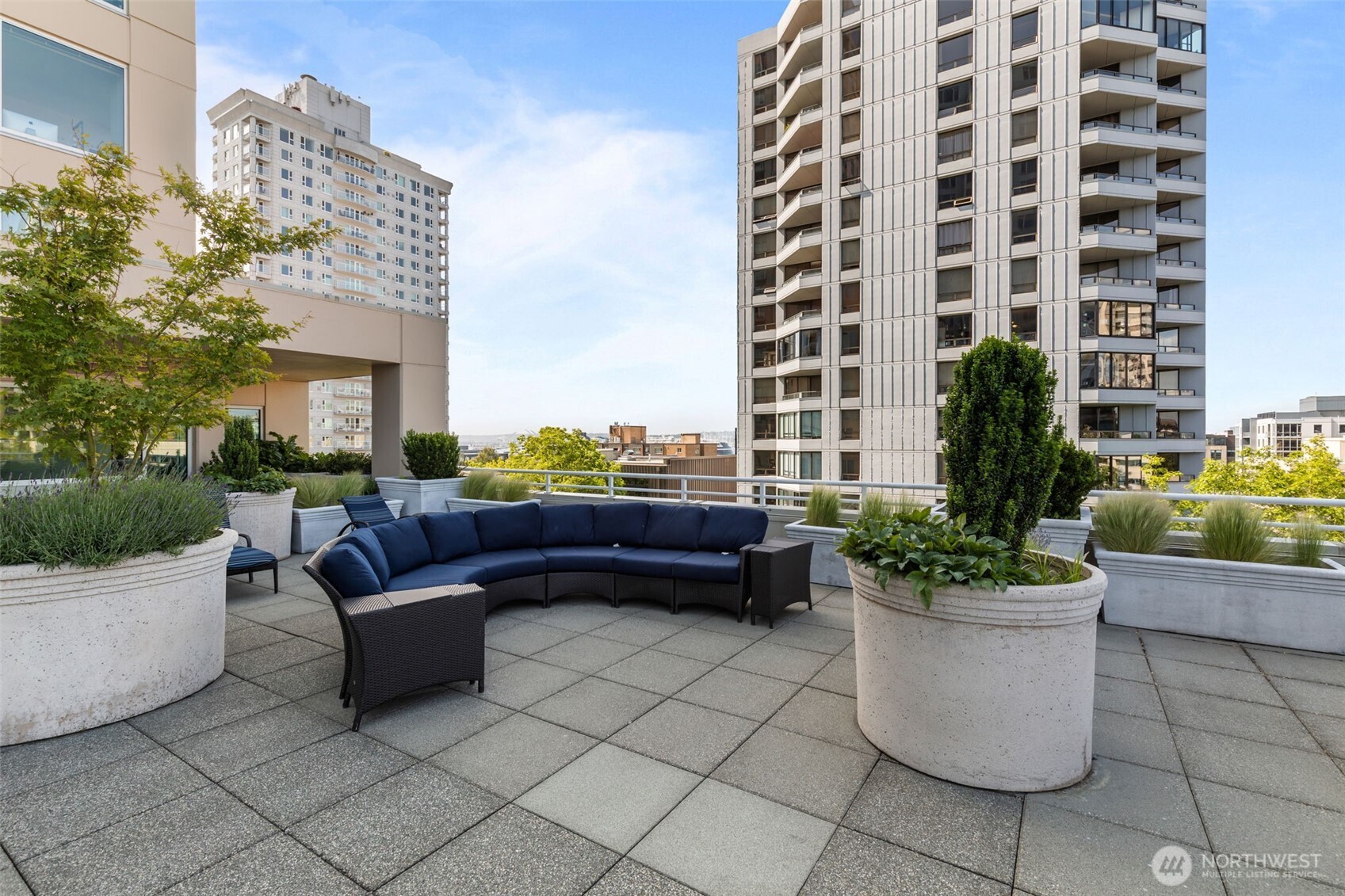 View Terrace with BBQ's, Water and iconic Space Needle Views